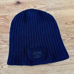 Love Your Melon Black Chenille Patch Beanie